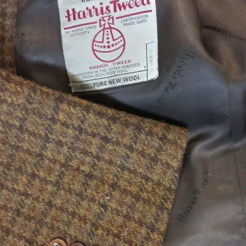 Harris Tweed jacket brown like new, size L