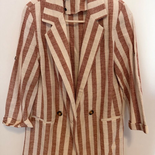 Linen summer striped jacket new size small