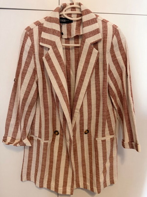 Linen summer striped jacket new size small
