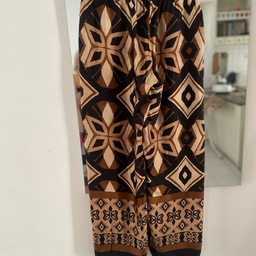 Your &Self silk blend pants, black and brown, size S