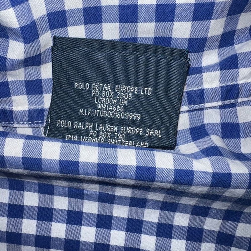 Πουκάμισο Ralph Lauren μεταχειρισμένο για αγοράκι 3 ετών, άσπρο και μπλε