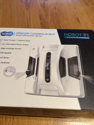 HOBOT 2S Window Cleaning Robot like new, Bluetooth, built-in UPS