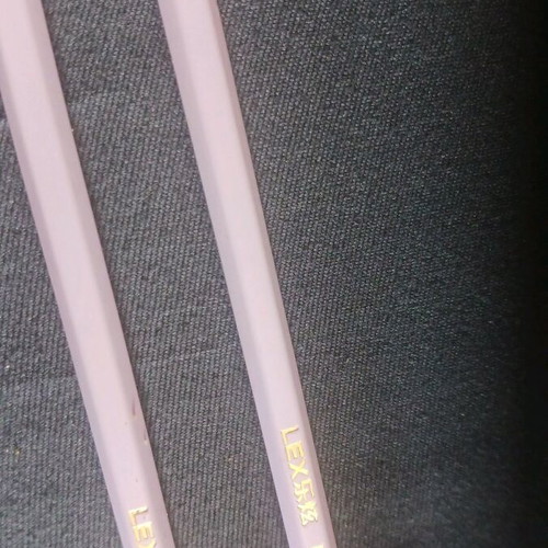 Set of 2 HB beige-cream hexagonal pencils new