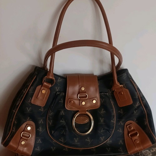 Valentino brown leather detail handbag like new