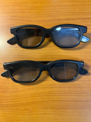 3D souvenir glasses used, 2 pairs from Village Cinemas