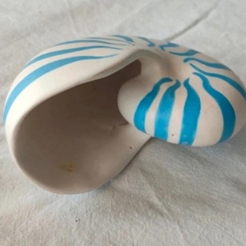 Decorative ceramic shell used, blue and white style