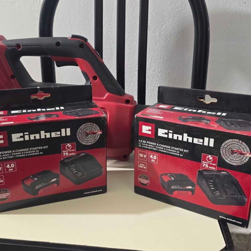 Ηλεκτρικός φυσητήρας Einhell GE-LB 36/210 Li E σαν καινούργιος με 2 μπαταρίες και φορτιστές