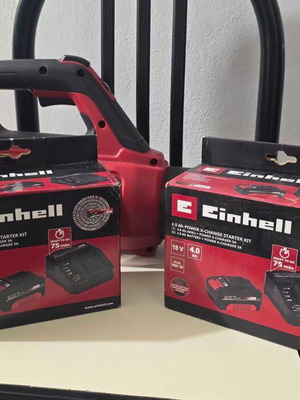 Ηλεκτρικός φυσητήρας Einhell GE-LB 36/210 Li E σαν καινούργιος με 2 μπαταρίες και φορτιστές