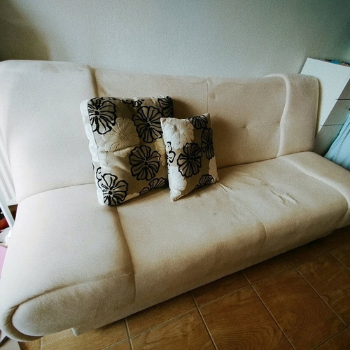 Marmaridis three-seater sofa used without armrests with alcantara fabric
