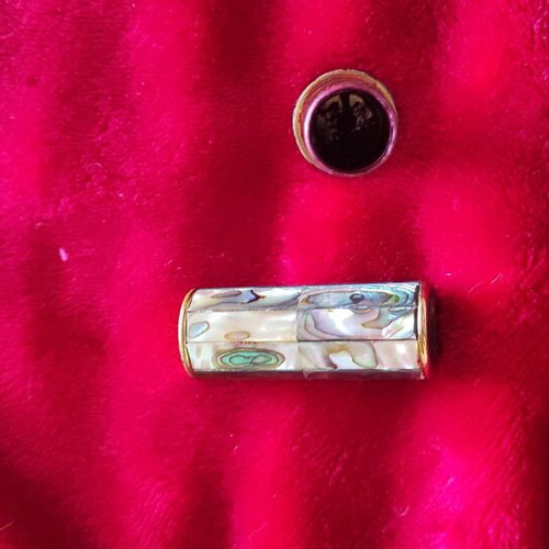 Lipstick case used from 1950s mother-of-pearl
