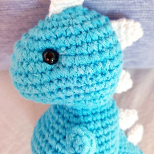 T Rex Dinosaur Crochet Handmade New, Turquoise