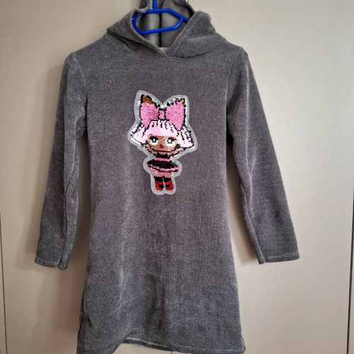 LOL Surprise corduroy hoodie dress for girls aged 10-14
