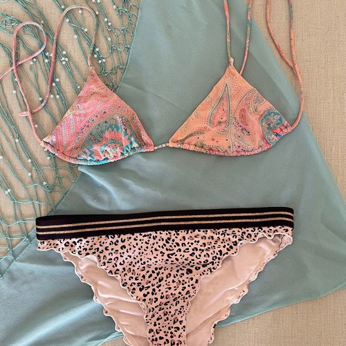 Vintage Miss Naory & H&M Swimwear Set with Sarong Y2K used
