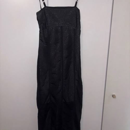 Makis Tselios black shiny midi dress like new, Xsmall/small