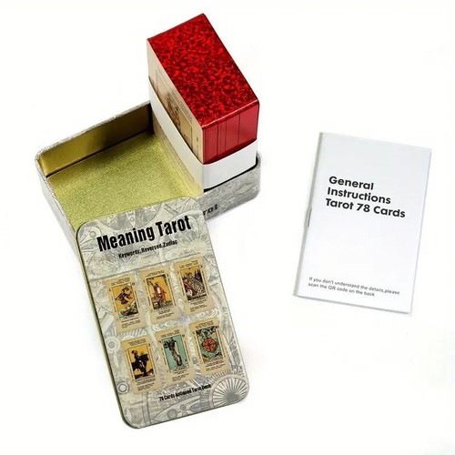Tarot cards new with 78 cards in metal box