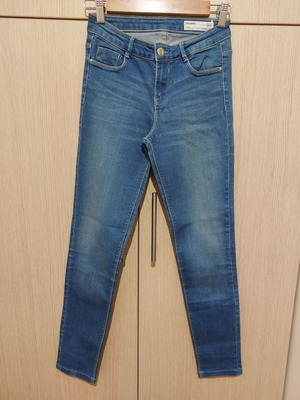 Zara skinny five-pocket jeans used, size 34, blue