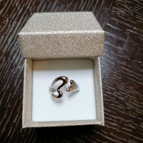 Steel ring new with hearts silver color