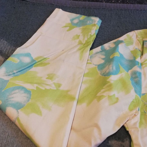 Shirt-jacket like new printed white, turquoise, green size S