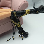 Rainbow High doll boots, compatible with Barbie