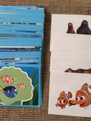 Finding Dory Panini stickers used, 107 pieces