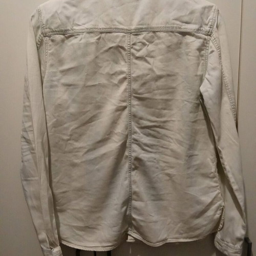 Denim shirt used, spring thin, blue white, size M