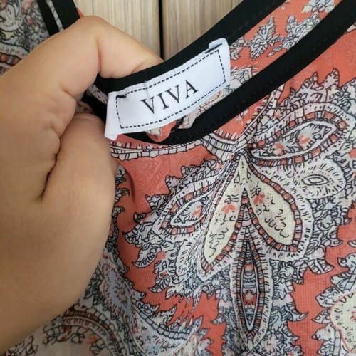 Viva women's top with fringes like new, colorful, sizes S-M