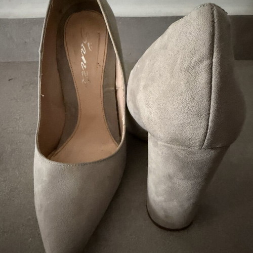 Sante gray suede high heels like new, 10cm heel
