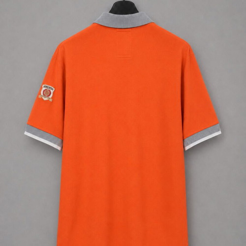 Moritz Denim Men's Polo Shirt XL 100% Cotton Orange Grey like new