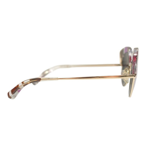 Alain Mikli Paris Fauvette round cat eye sunglasses, gold multicolor