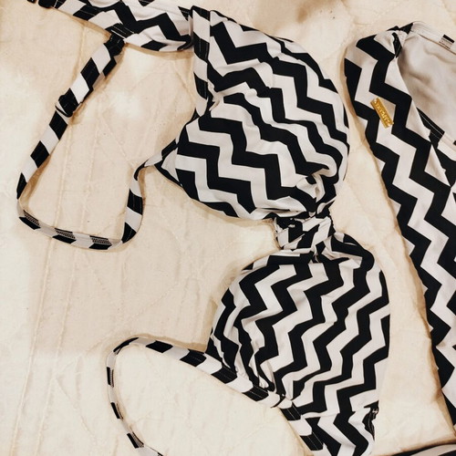 Lascana premium swimwear set of 3 pieces like new, black and white