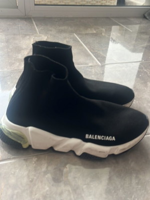 Balenciaga Speed Sneakers used, black with white sole, size 39
