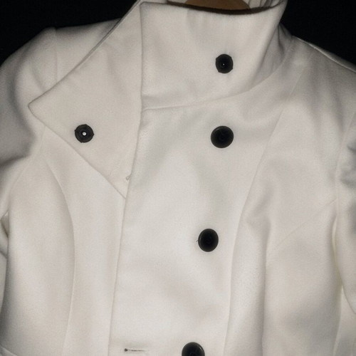 Women's winter coat like new, size L, black and white