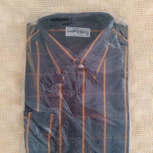 M Giannopoulos Long-Sleeve Shirts New, Gray and Purple