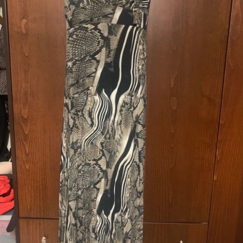 Long dress with snake skin pattern tied at neck Mara's Collection like new