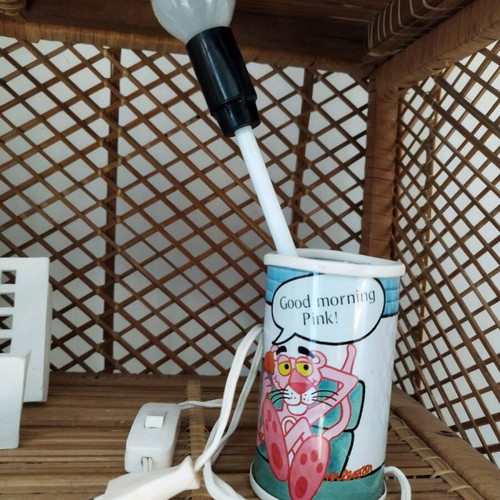 Vintage table lamp like new with the Pink Panther