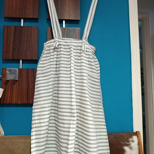 Mango striped salopette skirt like new, beige and gray