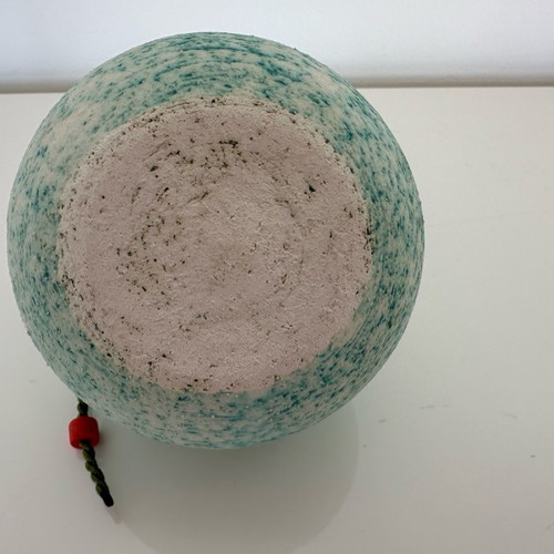 Handmade ceramic pomegranate, height 11 cm, diameter 32 cm