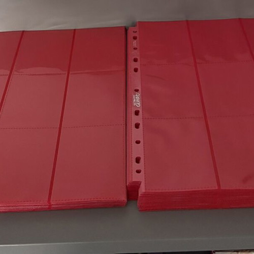 Red Binder Pages for 954 Cards and Stickers, Like New, Pack of 53