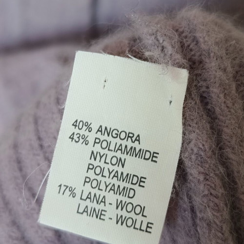 Italian cardigan like new with 40% angora XS/S purple