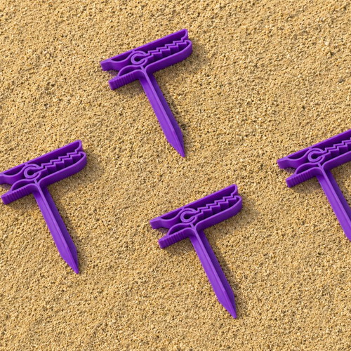 Towel Clips Set of 4 for Beach Towels, New, 3D Printed PETG