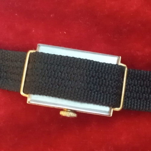 Herma Swiss plaque 10 M vintage women's watch with winding, gold plated case