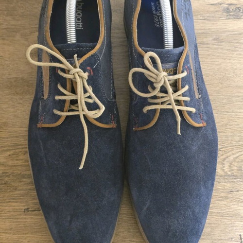 Bugatti original men's shoes new, fabric and leather, size 43