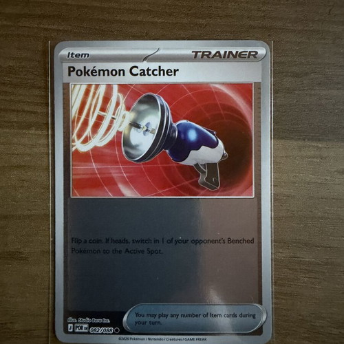 Pokémon Catcher Reverse Holo Trainer Card new