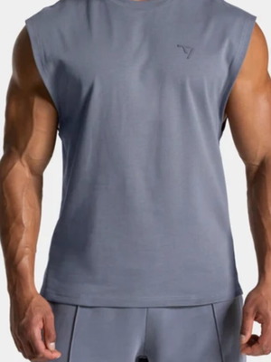 Teveo men's tank top large, grey blue