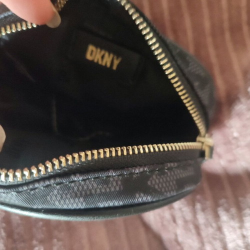 DKNY mini wallet like new, black with gold hardware
