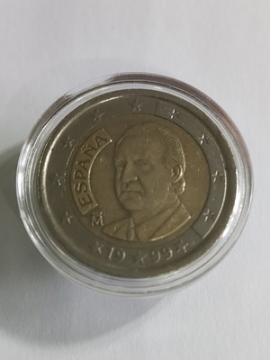 Ισπανία 2€ 1999 ευρώ νόμισμα μεταχειρισμένο, βασιλιάς Χουάν Κάρλος Α'