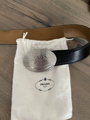 Prada leather belt like new, black, size 85