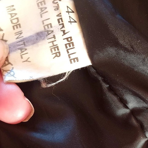 Women's leather crinkled jacket like new, black, size S