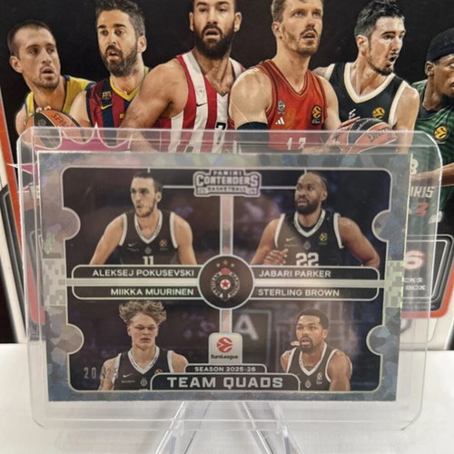 Partizan Belgrade Team Quads Panini Contenders Euroleague 2025-2026 like new