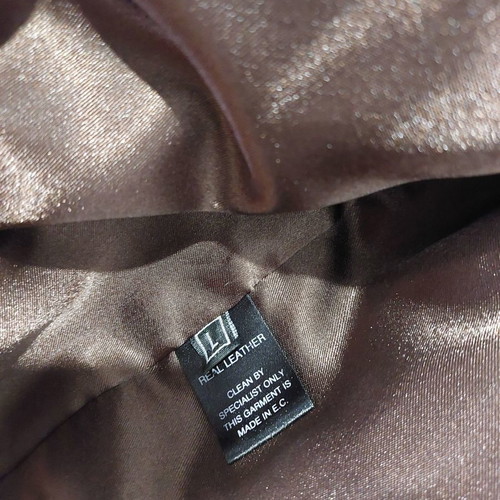Leather jacket brown used, size L, from Kastoria